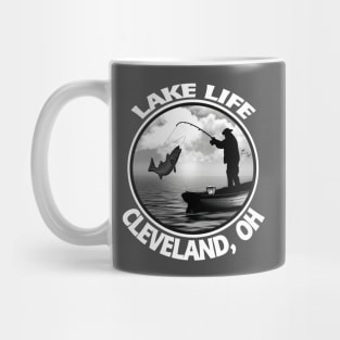 Cleveland Ohio Lake Life Fishing Walleye Perch Bass Fish Mug